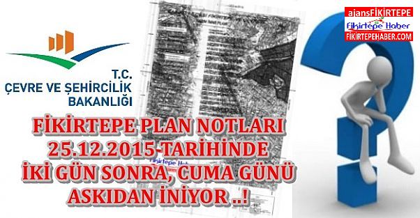 Fikirtepe Plan Notları Askıdan İniyor, Son gün Cuma !