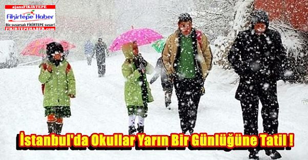 İstanbul'da Okullarda Üçüncü Günde Kar Tatili !