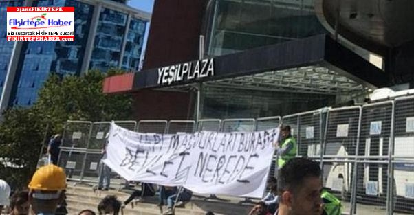 Konkordato ilan eden Yeşil İnşaat işçileri maaşları için eylemde