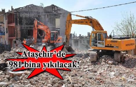 Ataşehir' de ihale usülü dönüşüm, 981 binanın yıkımı için düğmeye basıldı!