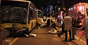 Fikirtepe Metrobüs yolunda kaza '' 5 ölü, 5 yaralı''