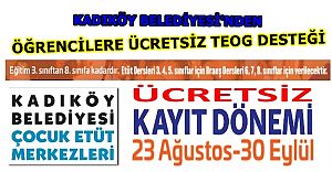 Kadıköy Belediyesi'nden Öğrencilere Ücretsiz Teog Desteği