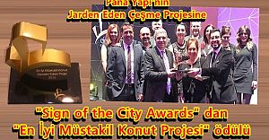 Pana Yapı'nın Jarden Eden Çeşme Projesine 'Sign of the City Awards' Birincilik ödülü