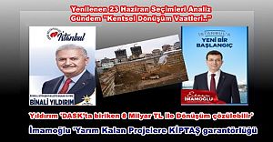 23 Haziran İstanbul Seçimin Başkan adaylarının Kentsel Dönüşüm vaatleri